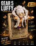 Gear 5 Luffy Wanted Poster Papercraft Template || Guide Included